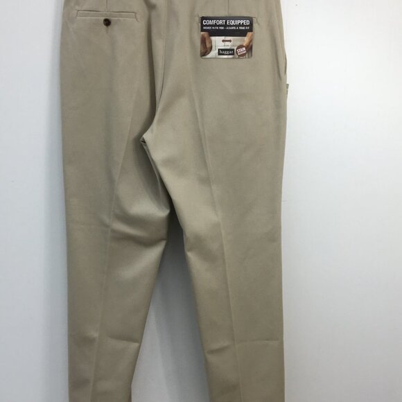 Haggar Mens Khaki Dress Pant Bundle of 2 Size 38x31 EXCELLENT Condition - Picture 5 of 12